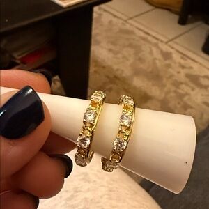 Unwind Your Mind Gold Ring with Cubic Zirconia